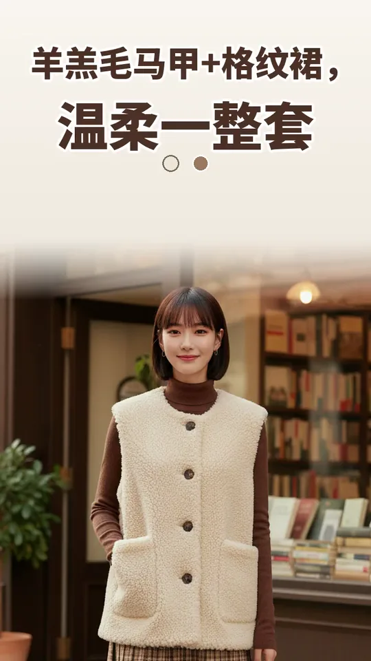 Shearling vest and skirt video cover