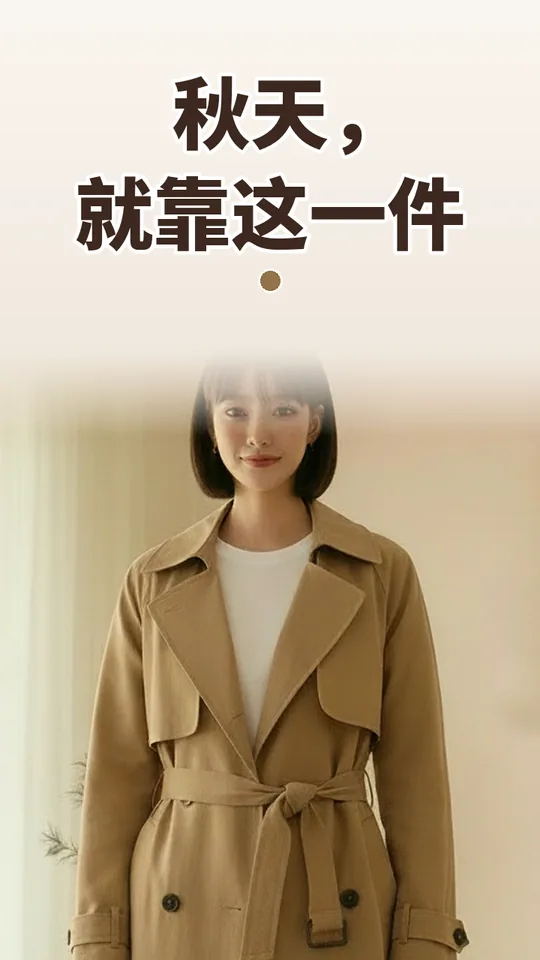 Khaki trench coat video cover